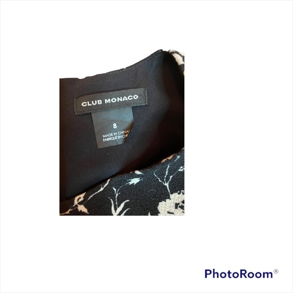 Club Monaco silk blend dress, zipper back, puff sleeve, size8 - Picture 3 of 3